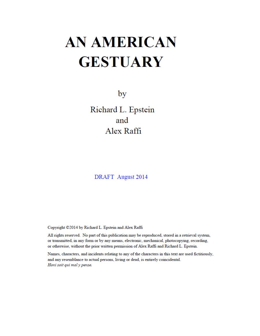 Draft of an American Gestuary
